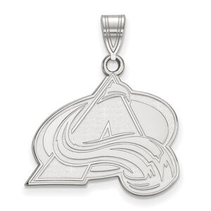 14k White Gold NHL LogoArt Colorado Avalanche Letter A Large Pendant
